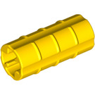 LEGO Yellow Axle Connector (Ridged with 'x' Hole) (6538)