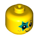 LEGO Amarillo Bebé Cabeza con Turquesa oscuro Estrella con cuello (33464 / 65786)