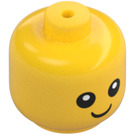 LEGO Gul Baby Hode med Smile med hals (26556 / 35666)