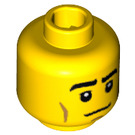LEGO Yellow Baseball Fielder Head (Safety Stud) (3626 / 13505)