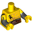 LEGO Geel Battle Dwarf Minifig Torso (973 / 16360)