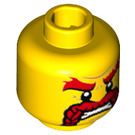 LEGO Yellow Battle Dwarf Minifigure Head (Recessed Solid Stud) (3626 / 32609)