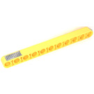 LEGO Yellow Beam 11 with Metallic Flake Pattern Sticker (32525)