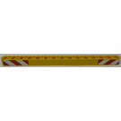 LEGO Yellow Beam 15 with Red and White Danger Stripes Sticker (32278)