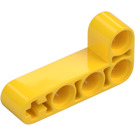 LEGO Gul Bjelke 2 x 4 Bøyd 90 grader, 2 og 4 Hull (32140 / 42137)