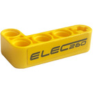 LEGO Yellow Beam 2 x 4 Bent 90 Degrees, 2 and 4 holes with 'ELEC260' (Left) Sticker (32140)