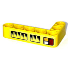 LEGO Yellow Beam 3 x 5 Bent 90 degrees, 3 and 5 Holes with Backlight, Vents (Left) Sticker (32526)