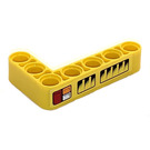 LEGO Yellow Beam 3 x 5 Bent 90 degrees, 3 and 5 Holes with Backlight, Vents (Right) Sticker (32526)
