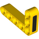 LEGO Gelb Strahl 3 x 5 Gebogen 90 Grad, 3 und 5 Löcher mit Schwarz Gitter (32526 / 76934)