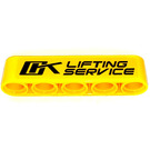 LEGO Yellow Beam 5 with OK LIFTING SERVICE Sticker (32316)