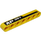 LEGO Yellow Beam 7 with AP 35T left side Sticker (32524)