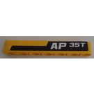 LEGO Yellow Beam 7 with AP 35T right side Sticker (32524)