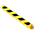 LEGO Yellow Beam 9 with Black and Yellow Danger Stripes Left Sticker (40490)
