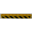 LEGO Yellow Beam 9 with Black and Yellow Danger Stripes (Right) Sticker (40490)