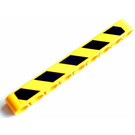 LEGO Yellow Beam 9 with Black and Yellow Danger Stripes Right Sticker (40490)