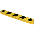 LEGO Yellow Beam 9 with black/yellow warning stripes Sticker (40490)