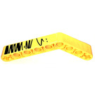 LEGO Yellow Beam Bent 53 Degrees, 4 and 6 Holes with Black Lines Model Left Side Sticker from Set 8414 (6629)