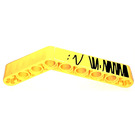 LEGO Yellow Beam Bent 53 Degrees, 4 and 6 Holes with Black Lines Model Right Side Sticker from Set 8414 (6629)