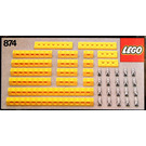 LEGO Yellow Beams with Connector Pegs Set 874