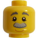 LEGO Yellow Beekeeper Head (Recessed Solid Stud) (3626)