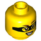 LEGO Gelb Betsy Bass Minifigure Kopf (Einbau-Vollbolzen) (3626 / 69590)