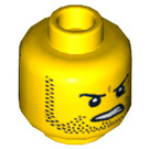 LEGO Gul Billy Starbeam Hoved (Forsænket solid knops) (3626 / 13116)