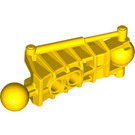 LEGO Yellow Bionicle Toa Metru Lower Leg Section with Two Ball Joints and Two Pin Holes (47297)