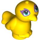 LEGO Gelb Vogel mit Feet Together mit Green und Purple Augen (78458 / 78461)