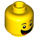 LEGO Gelb Birthday Cake Guy Minifigure Kopf (Einbau-Vollbolzen) (3626 / 38219)