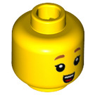 LEGO Gelb Birthday Party Girl Minifigure Kopf (Einbau-Vollbolzen) (3626 / 38220)