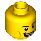 LEGO Geel Boxer Hoofd (Veiligheids Stud) (3626 / 97086)