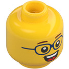 LEGO Yellow Boy Camper with Backpack Minifigure Head (Recessed Solid Stud) (3626 / 39135)