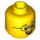 LEGO Gelb Boy Camper mit Rucksack Minifigure Kopf (Einbau-Vollbolzen) (3626 / 39135)