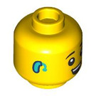 LEGO Gelb Boy - Dinosaurier Shirt Minifigure Kopf (Einbau-Vollbolzen) (3274 / 103074)