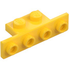 LEGO Keltainen Uloke 1 x 2 - 1 x 4 pyöristetyillä kulmilla (2436 / 10201)