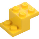 LEGO Geel Beugel 2 x 3 met Plaat en Step zonder noppenhouder aan de onderzijde (18671)