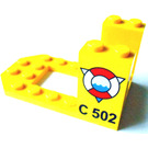 LEGO Yellow Bracket 4 x 7 x 3 with Coast Guard Logo and "C 502" (30250)