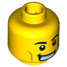 LEGO Gelb Brawny Boxer Kopf (Sicherheitsbolzen) (3626 / 11980)