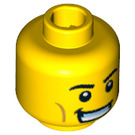 LEGO Amarillo Brawny Boxer Cabeza (Espiga de seguridad) (3626 / 11980)