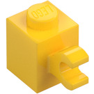 LEGO Žlutá Kostka 1 x 1 s Horizontální klip (60476 / 65459)