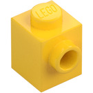 LEGO Amarillo Ladrillo 1 x 1 con Espiga en Uno Lado (87087)