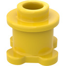 LEGO Giallo Mattoncino 1 x 1 x 0.7 Rotondo con Fiore Base (33286)