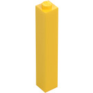 LEGO Jaune Brique 1 x 1 x 5 avec tenon creux (2453)