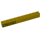 LEGO Yellow Brick 1 x 10 with 7249 XXL License Plate (Left) Sticker (6111)