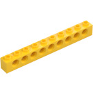 LEGO Yellow Brick 1 x 10 with Holes (2730)