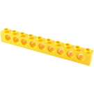 LEGO Yellow Brick 1 x 10 with Holes (2730)