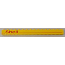LEGO Yellow Brick 1 x 16 with Shell and red line Sticker (2465)