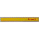 LEGO Geel Steen 1 x 16 met 'Shell' Rechtsaf Sticker (2465)