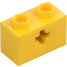 LEGO Yellow Brick 1 x 2 with Axle Hole ('+' Opening and Bottom Tube) (31493 / 32064)