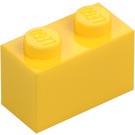 LEGO Žlutá Kostka 1 x 2 se spodní trubičkou (3004 / 93792)